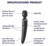 Masseur Wand-er Women Noir - Tête 78mm Masseur Wand-er Women Noir - Tête 78mm
