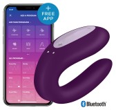 Stimulateur connecté Double Joy Satisfyer Mauve Stimulateur connecté Double Joy Satisfyer Mauve