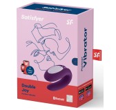 Stimulateur connecté Double Joy Satisfyer Mauve