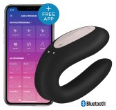 Stimulateur connecté Double Joy Satisfyer Noir Stimulateur connecté Double Joy Satisfyer Noir