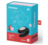 Stimulateur connecté Double Joy Satisfyer Noir Stimulateur connecté Double Joy Satisfyer Noir