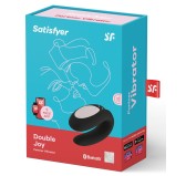 Stimulateur connecté Double Joy Satisfyer Noir