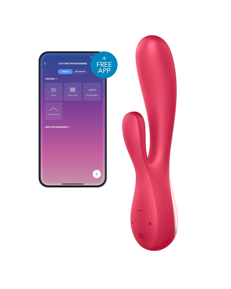 Rabbit connecté Mono Flex Satisfyer Rose Rabbit connecté Mono Flex Satisfyer Rose