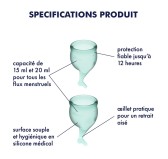 Coupes menstruelles Feel Secure x2 Vert Coupes menstruelles Feel Secure x2 Vert