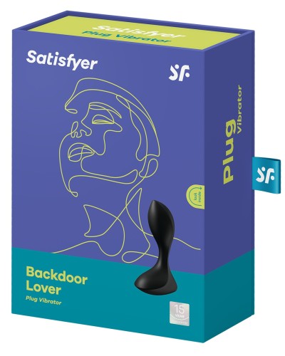 Plug vibrant Backdoor Lover Satisfyer 8 x 3cm Noir