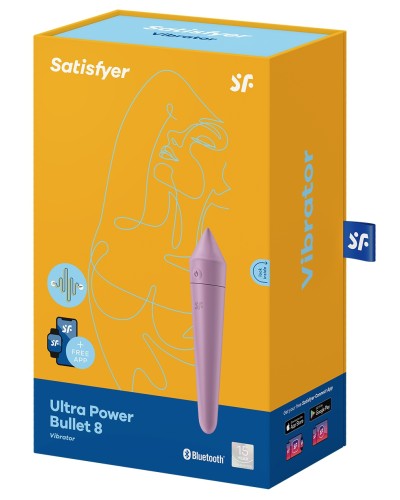 Stimulateur de clitoris Ultra Power Bullet 8 Satisfyer Lilas