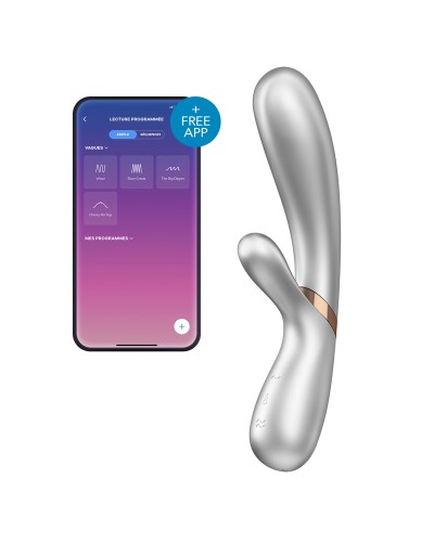 Vibro Rabbit connecté Hot Lover Satisfyer 20 x 3cm Silver