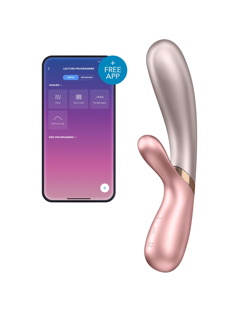 Vibro Rabbit connecté Hot Lover Satisfyer 20 x 3cm Rose