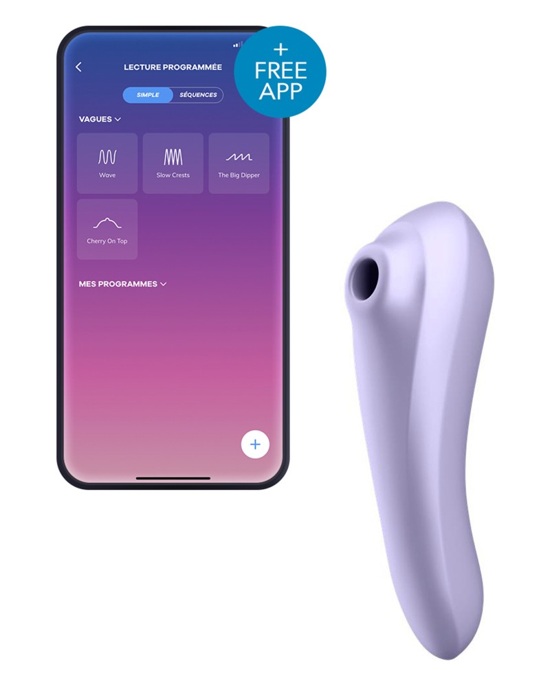 Stimulateur de clitoris connecté DUAL PLEASURE Mauve