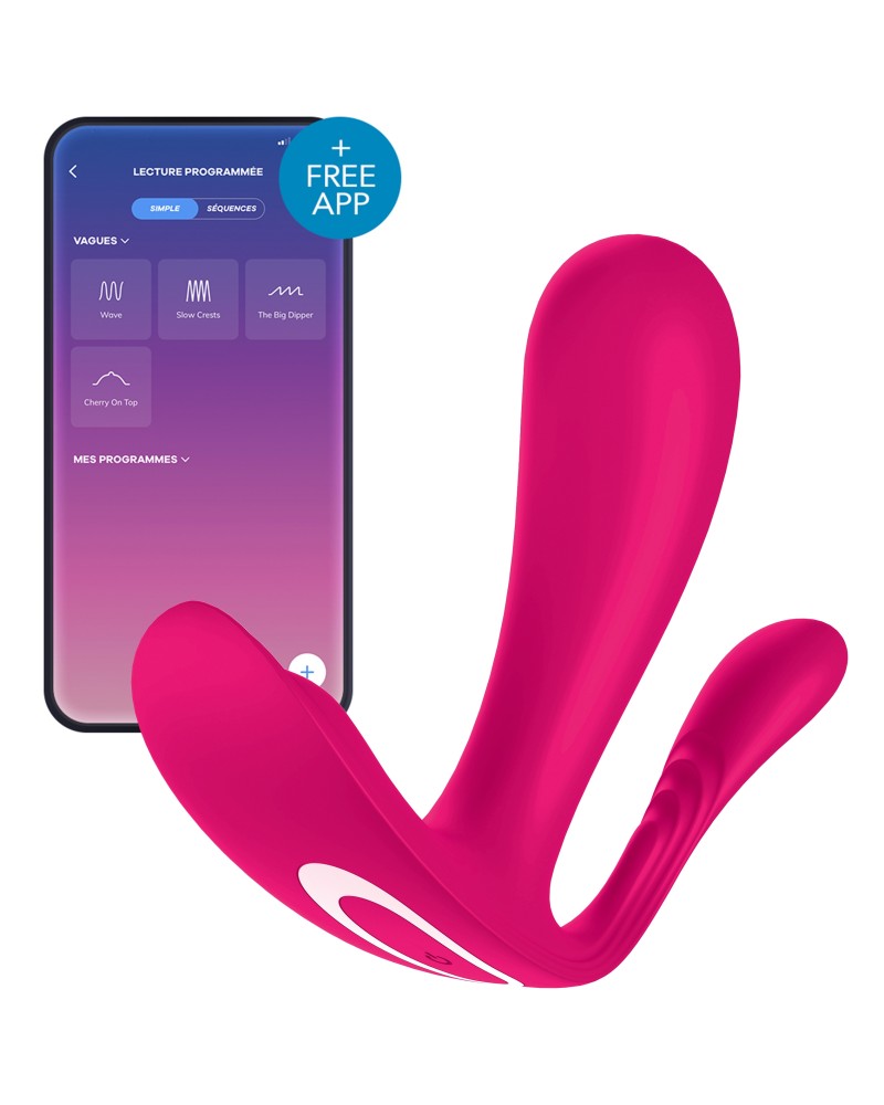 Stimulateur connecté Satisfyer Top Secret 2 - 9 x 3cm Rose