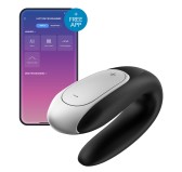 Double stimulateur connecté Double Fun Satisfyer Noir Double stimulateur connecté Double Fun Satisfyer Noir