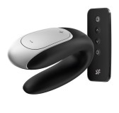 Double stimulateur connecté Double Fun Satisfyer Noir Double stimulateur connecté Double Fun Satisfyer Noir