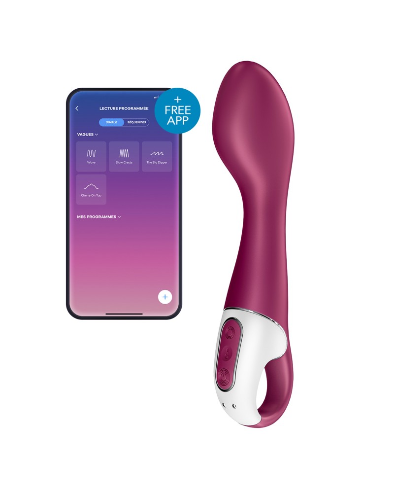 Vibro connecté Hot Spot Satisfyer 20cm Mauve