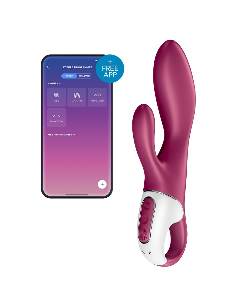 Vibro Rabbit connecté Heated Affair Satisfyer 20cm Mauve