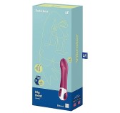 Vibromasseur connecté Big Heat Satisfyer 15 x 4cm Mauve