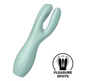 Stimulateur de clitoris Threesome Satisfyer 14cm Vert