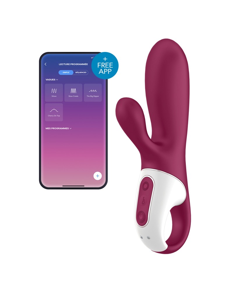 Vibro rabbit connecté Hot Bunny Satisfyer 17 x 3.5cm