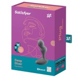 Plug vibrant connecté Deep Diver Satisfyer 8 x 3.3cm Noir Plug vibrant connecté Deep Diver Satisfyer 8 x 3.3cm Noir