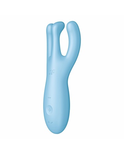 Stimulateur de clitoris connecté Threesome 4 14cm Tiurquoise