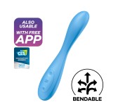 Vibro connecté G-SPOT FLEX 4+ Satisfyer 20cm Bleu Vibro connecté G-SPOT FLEX 4+ Satisfyer 20cm Bleu