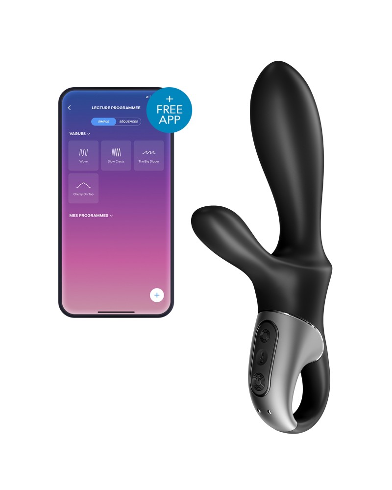 Stimulateur de prostate connecté Heat Climax + Satisfyer 11 x 3.5cm Stimulateur de prostate connecté Heat Climax + Satisfyer 11 x 3.5cm