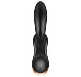 Vibro Rabbit connecté Double Flex Satisfyer 20cm Noir