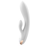 Vibro Rabbit connecté Double Flex Satisfyer 20cm Blanc Vibro Rabbit connecté Double Flex Satisfyer 20cm Blanc