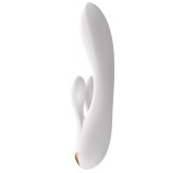 Vibro Rabbit connecté Double Flex Satisfyer 20cm Blanc Vibro Rabbit connecté Double Flex Satisfyer 20cm Blanc