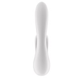 Vibro Rabbit connecté Double Flex Satisfyer 20cm Blanc Vibro Rabbit connecté Double Flex Satisfyer 20cm Blanc