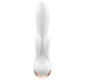 Vibro Rabbit connecté Double Flex Satisfyer 20cm Blanc Vibro Rabbit connecté Double Flex Satisfyer 20cm Blanc