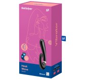 Stimulateur Point G connecté Heat Wave Satisfyer 14 x 3.5cm Noir