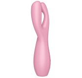 Stimulateur de clitoris Threesome 3 Satisfyer 14cm Rose