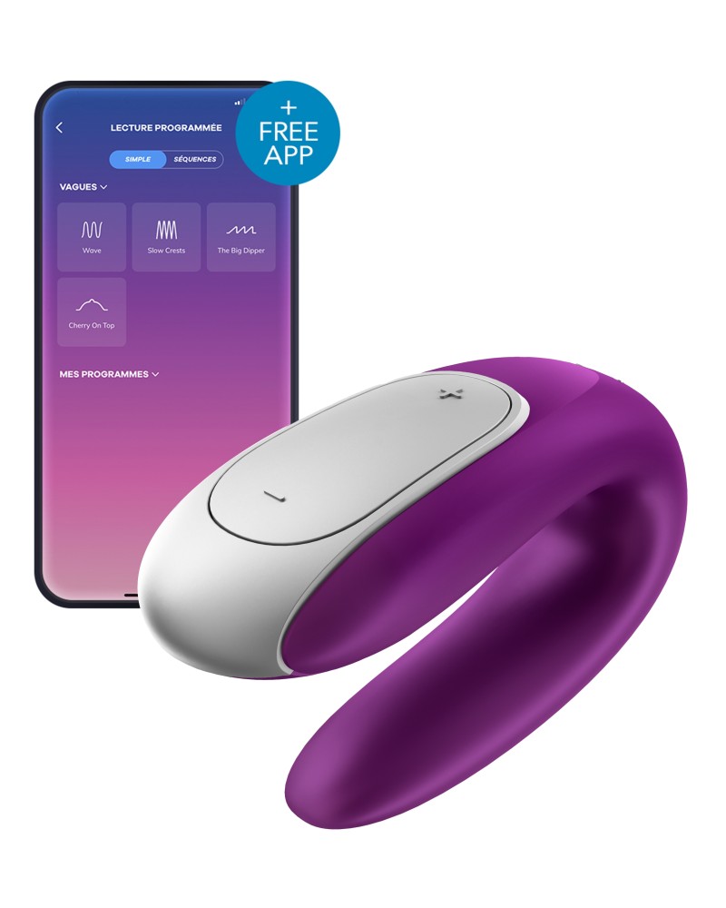 Double stimulateur connecté Double Fun Satisfyer Violet