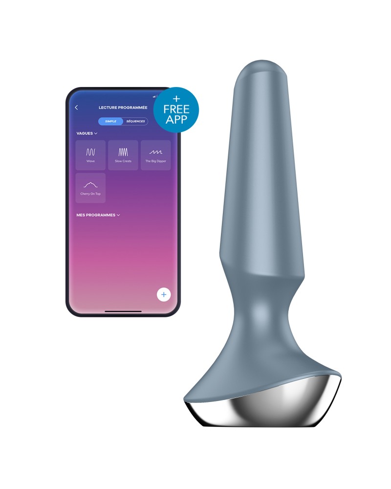 Plug anal vibrant connecté Ilicious 2 Satisfyer 10 x 3cm Gris