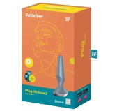 Plug anal vibrant connecté Ilicious 2 Satisfyer 10 x 3cm Gris Plug anal vibrant connecté Ilicious 2 Satisfyer 10 x 3cm Gris