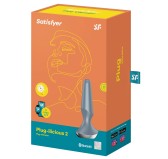 Plug anal vibrant connecté Ilicious 2 Satisfyer 10 x 3cm Gris