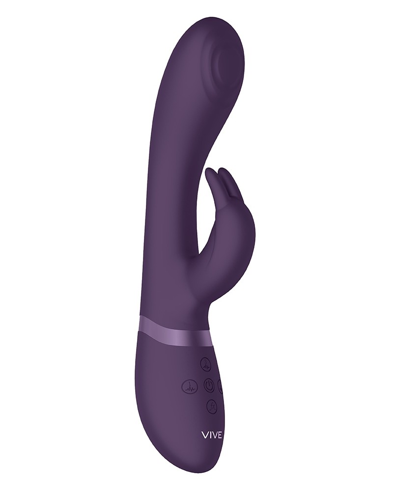 Vibro Rabbit Cato 21 x 3.6cm Violet