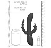 Vibro Rabbit 3 en 1 Rini Noir Vibro Rabbit 3 en 1 Rini Noir