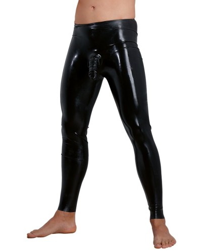 Legging en latex avec gaine pénis