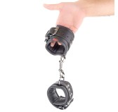 Menottes Rembourrées en cuir pour les poignets Noir Menottes Rembourrées en cuir pour les poignets Noir