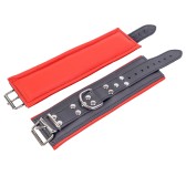 Menottes Rembourrées en cuir pour les poignets Noir-Rouge Menottes Rembourrées en cuir pour les poignets Noir-Rouge
