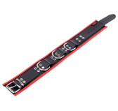Collier en cuir avec 3 Anneaux D Rouge Collier en cuir avec 3 Anneaux D Rouge