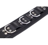 Collier rembourré en cuir avec Anneaux D Noir Collier rembourré en cuir avec Anneaux D Noir