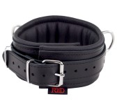 Collier rembourré en cuir avec Anneaux D Noir Collier rembourré en cuir avec Anneaux D Noir