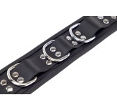 Collier en cuir 3 anneaux D Noir Collier en cuir 3 anneaux D Noir