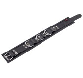 Collier en cuir 3 anneaux D Noir Collier en cuir 3 anneaux D Noir