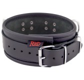 Collier en cuir 3 anneaux D Noir Collier en cuir 3 anneaux D Noir