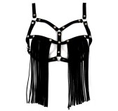 Soutien-Gorge en cuir avec franges