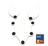 PUPPY SET OREILLES ET LANGUE EN CUIR BLANC