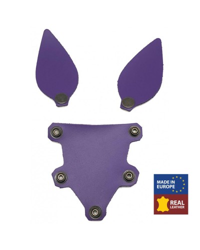 PUPPY SET OREILLES ET LANGUE EN CUIR VIOLET